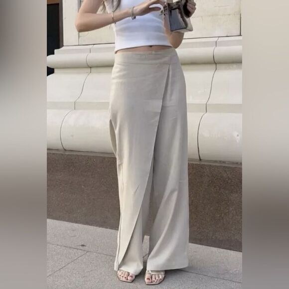 Zara Wide Leg Pareo Pants - Picture 4 of 9